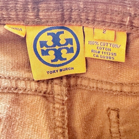 Tory Burch Brown Thin Corduroy Straight Leg Pants - Picture 8 of 8